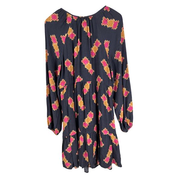 Anthropologie Candy Crush Puffed Long Sleeve Tiered‎ Mini Dress Size Medium - Picture 9 of 16
